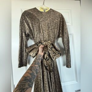 Gold Long Sleeve Dress